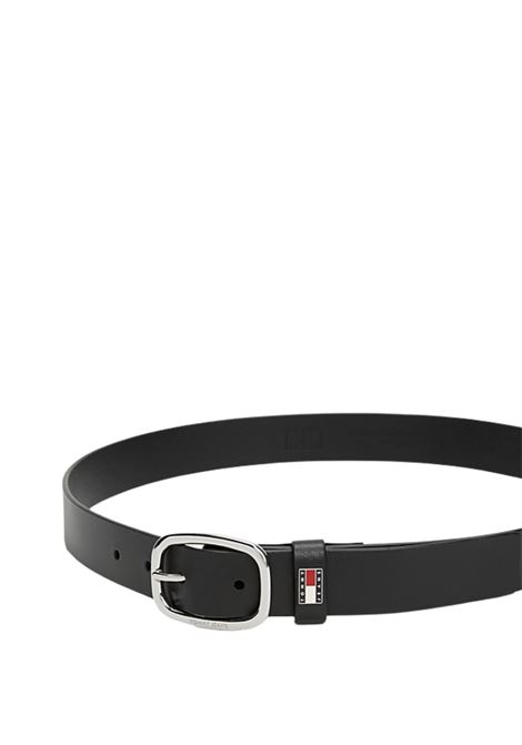 Cintura in pelle con fibbia ovale Tommy Hilfiger | AW0AW15836BDS